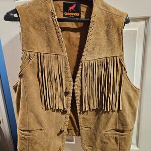 Ladies Cordovan Suede Vest size large